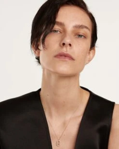 Diamonds And Gold Letter A Necklace -Fashion Accessories 8 CO05 006 U 2 scaled