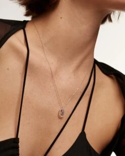 Diamonds And White Gold Letter A Necklace -Fashion Accessories 8 CO06 006 U 4 scaled