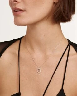 Diamonds And White Gold Letter S Necklace -Fashion Accessories 8 CO06 024 U 5 scaled