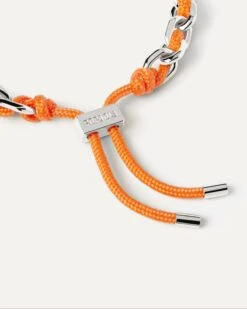 Tangerine Rope And Chain Silver Bracelet -Fashion Accessories 8 PU02 686 U alt2 scaled