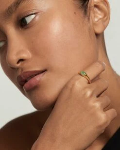 Green Aventurine Nomad Stamp Ring -Fashion Accessories 9 AN01 A47 beauty1 scaled