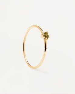 Olive Heart Ring
