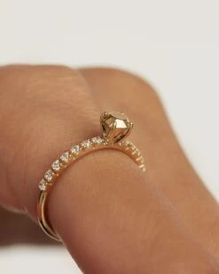 Extra Golden Gem Ring -Fashion Accessories AN01 432 beauty1 scaled