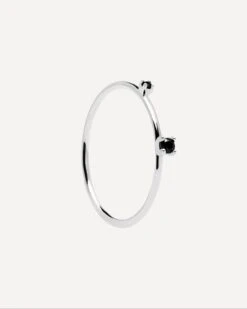 Black Kita Silver Ring