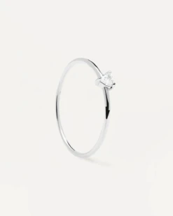 White Heart Ring Silver -Fashion Accessories AN02 223 1 cd9c99c3 5ade 4a36 8f9c f1483a8f2dfd