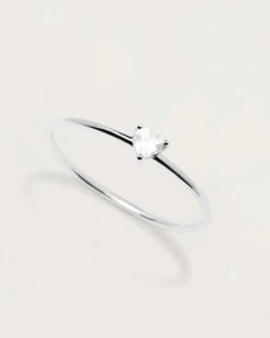 White Heart Ring Silver -Fashion Accessories AN02 223 2 scaled