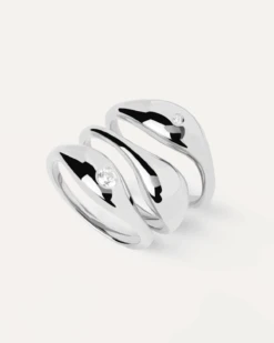 Sugar Silver Ring Set -Fashion Accessories AN02 994 U alt1