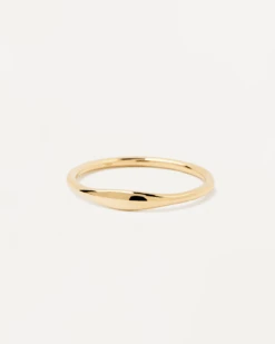 Yellow Gold Wave Ring -Fashion Accessories AN05 004 alt2