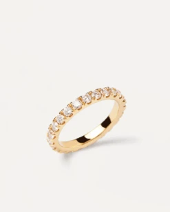 Diamonds And Gold Eternity Supreme Ring -Fashion Accessories AN05 017 alt2