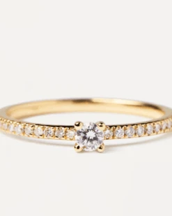 Diamonds And Gold Solstice Ring -Fashion Accessories AN05 018 alt1