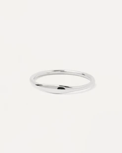White Gold Wave Ring -Fashion Accessories AN06 004 8