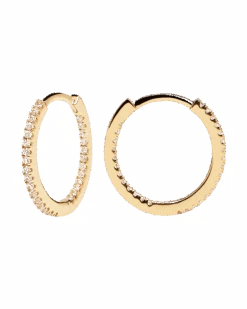 White Medium Hoops -Fashion Accessories AR01 136 U 2 scaled