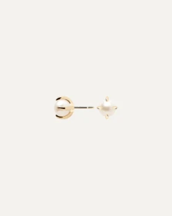 Solitary Pearl Earrings -Fashion Accessories AR01 139 U 2