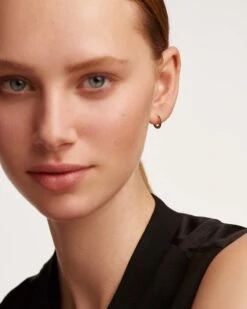 Black Mini Hoops 10 Black Mini Hoops -Fashion Accessories AR01 170 U 1 scaled