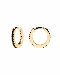 Black Mini Hoops 9 Black Mini Hoops -Fashion Accessories AR01 170 U 3 scaled