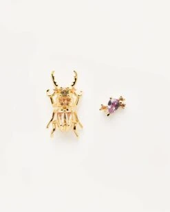 Courage Beetle Earrings