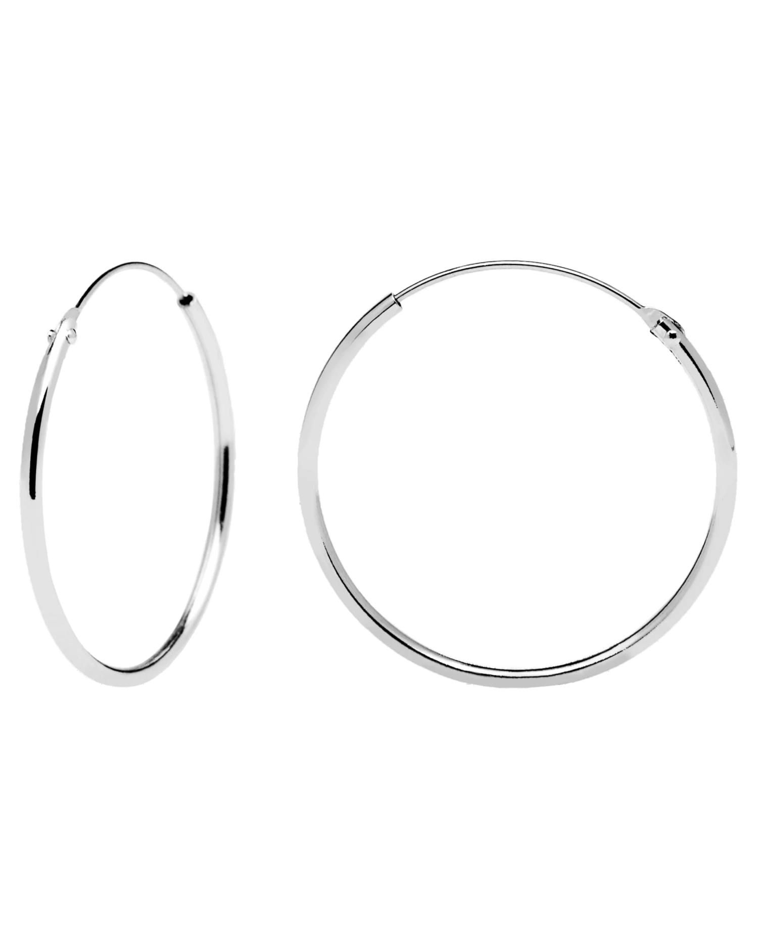 Large Hoops Silver 4 Large Hoops Silver - Image 4