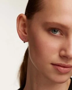 White Mini Hoops Silver -Fashion Accessories AR02 134 U 0 scaled