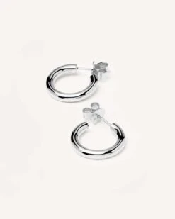 Medium Cloud Silver Earrings -Fashion Accessories AR02 377 U 4 scaled