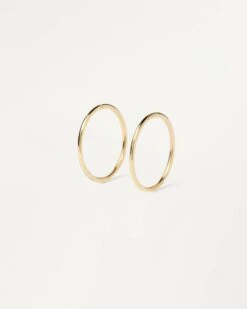 Gold Essential Mini Hoops -Fashion Accessories AR05 007 U alt1