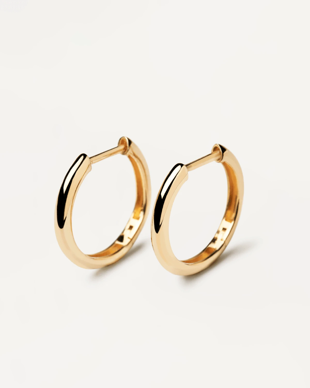Gold Bold Medium Hoops 7 Gold Bold Medium Hoops - Image 7