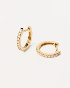 Diamonds And Gold Eternity Mini Hoops -Fashion Accessories AR05 015 U alt1
