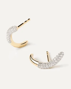 Diamonds And Gold Apollo Earrings -Fashion Accessories AR05 A34 U alt1