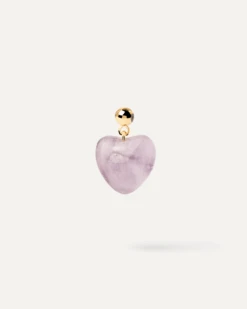 Amethyst Heart Charm -Fashion Accessories CH01 118 U