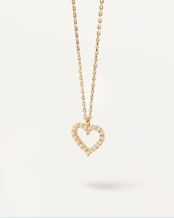 White Heart Necklace -Fashion Accessories CO01 220 U alt5