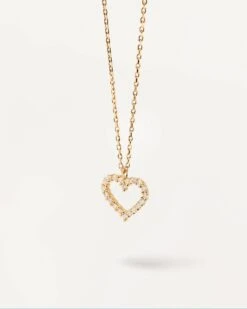 White Heart Necklace