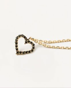 Black Heart Necklace -Fashion Accessories CO01 221 U alt6 scaled