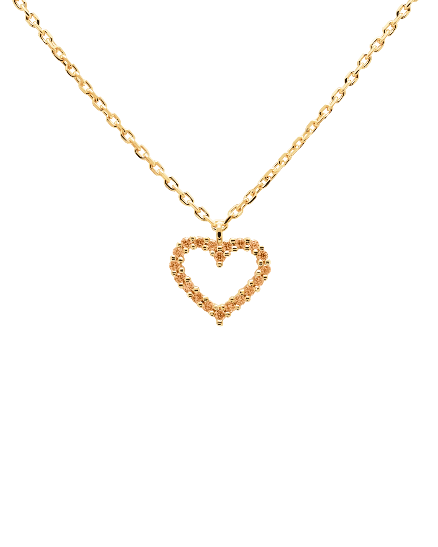Champagne Heart Necklace 1 Champagne Heart Necklace