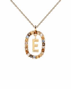 Letter E Necklace -Fashion Accessories CO01 264 U 0 scaled