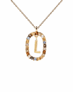 Letter L Necklace -Fashion Accessories CO01 271 U 0 scaled