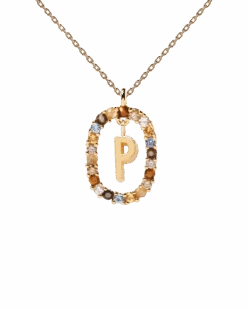 Letter P Necklace -Fashion Accessories CO01 275 U 0 scaled