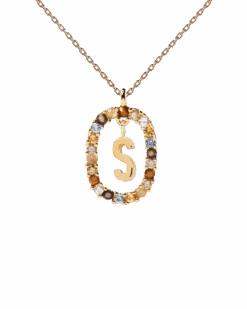 Letter S Necklace -Fashion Accessories CO01 278 U 0 scaled