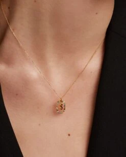 Letter S Necklace -Fashion Accessories CO01 278 U 4 scaled