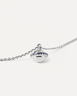 Saturn Trip Silver Necklace -Fashion Accessories CO02 234 U 2