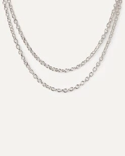 Double Beat Chain Necklace -Fashion Accessories CO02 626 U scaled