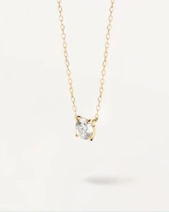 Diamonds And Gold Solitaire Supreme Necklace