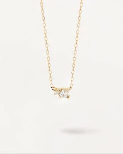 Diamonds And Gold Duo Necklace 17 Diamonds And Gold Duo Necklace -Fashion Accessories CO05 004 U alt8