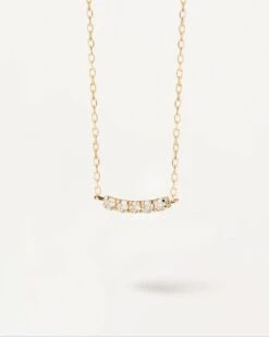 Diamonds And Gold Eternity Necklace