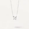 Diamonds And White Gold Solitaire Mini Necklace