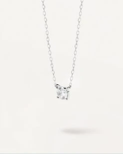 Diamonds And White Gold Solitaire Medium Necklace 15 Diamonds And White Gold Solitaire Medium Necklace -Fashion Accessories CO06 002 U alt8