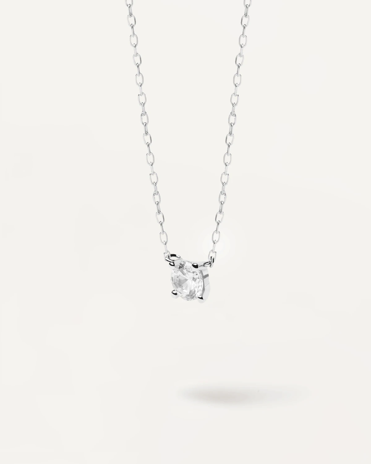 Diamonds And White Gold Solitaire Medium Necklace 8 Diamonds And White Gold Solitaire Medium Necklace - Image 8