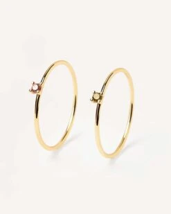 Olive&Lavender Solitary Rings Bundle