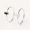 White&Black India Silver Rings Bundle