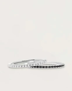 White&Black Essential Silver Rings Bundle 6 White&Black Essential Silver Rings Bundle -Fashion Accessories PACK 111 4 scaled