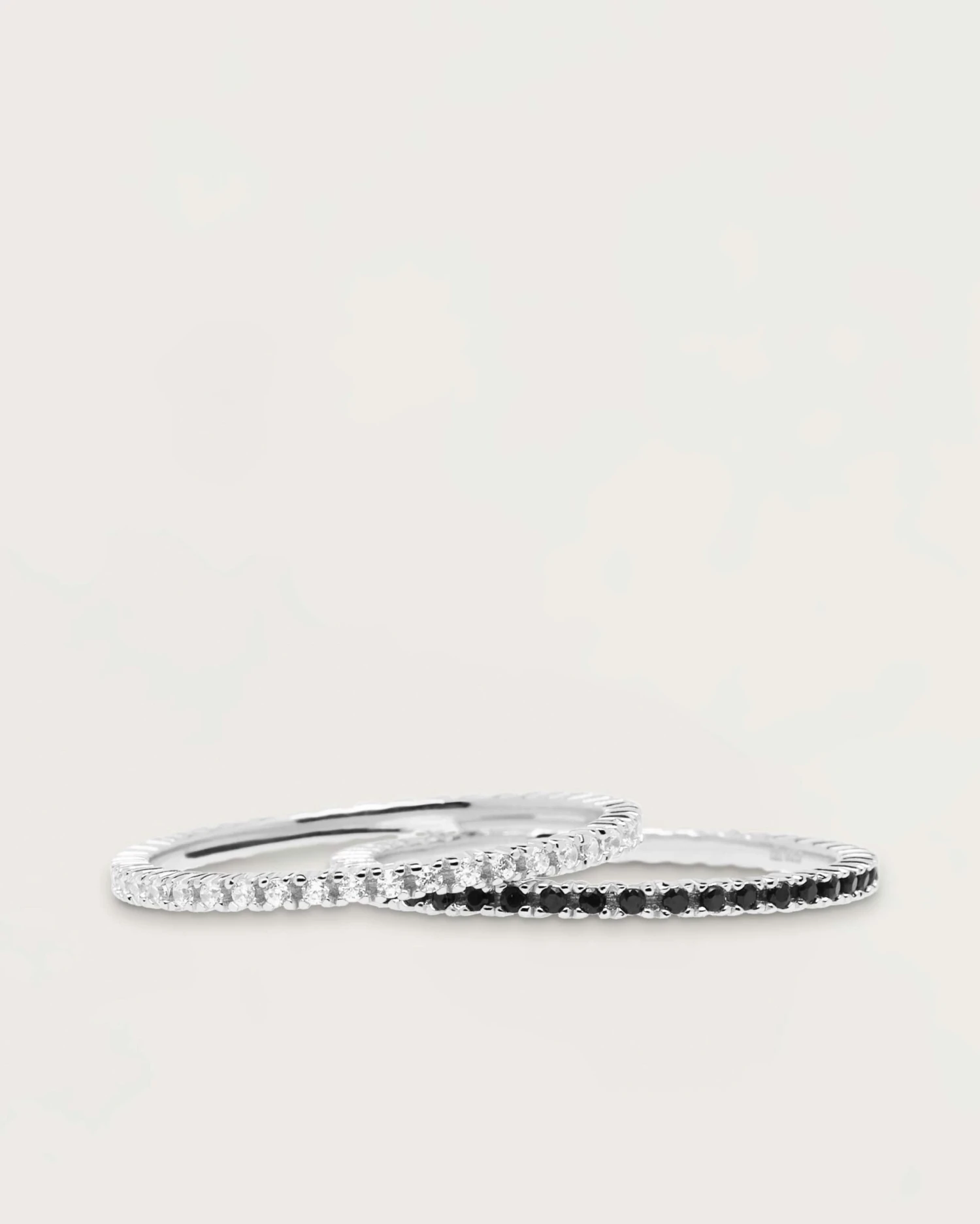 White&Black Essential Silver Rings Bundle 3 White&Black Essential Silver Rings Bundle - Image 3