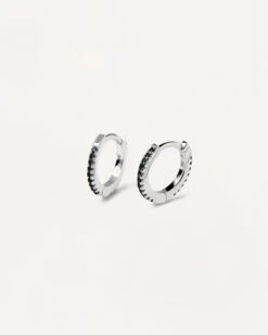 Black Mini Hoops Silver 11 Black Mini Hoops Silver -Fashion Accessories PACK BLACKEBASICSILVER 2